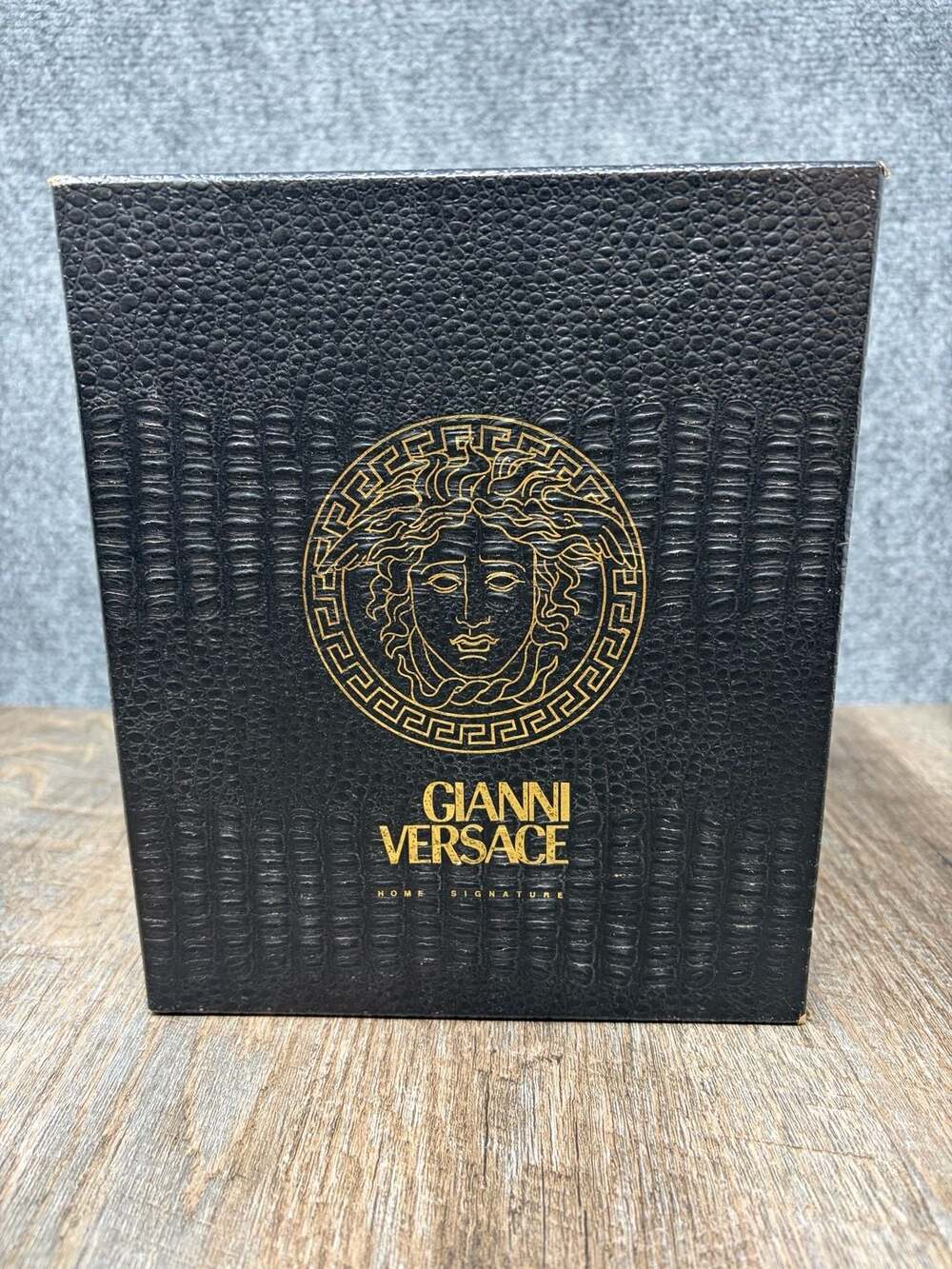 Gianni Versace Home Signature Medusa Box empty for display/gifting black & Gold